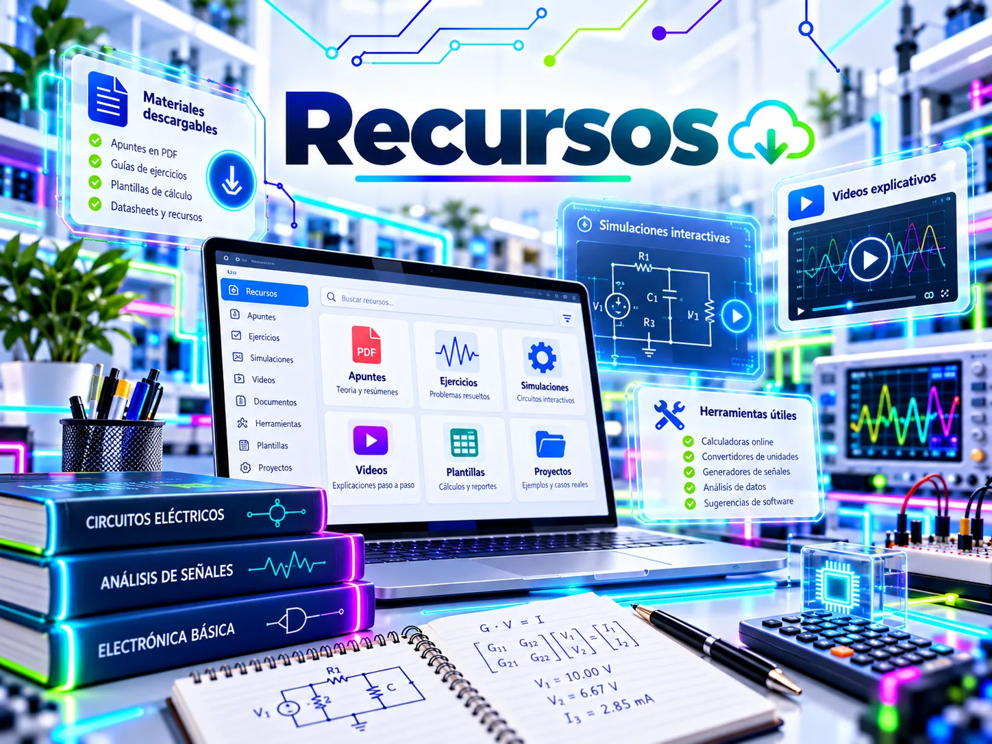 Ilustración conceptual futurista para recursos (no es fotografía documental)
